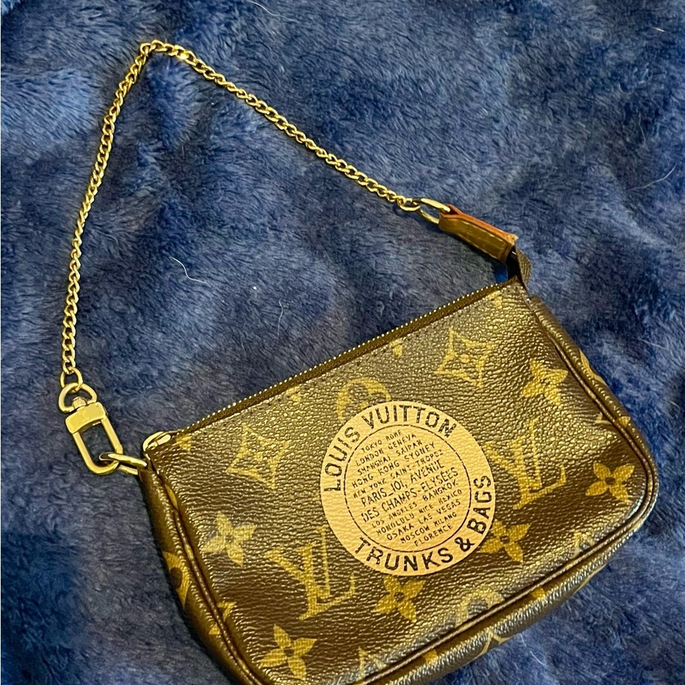 Louis Vuitton Monogram Trunks & Bags Mini Pochette with Gold Chain - Picture 11 of 12
